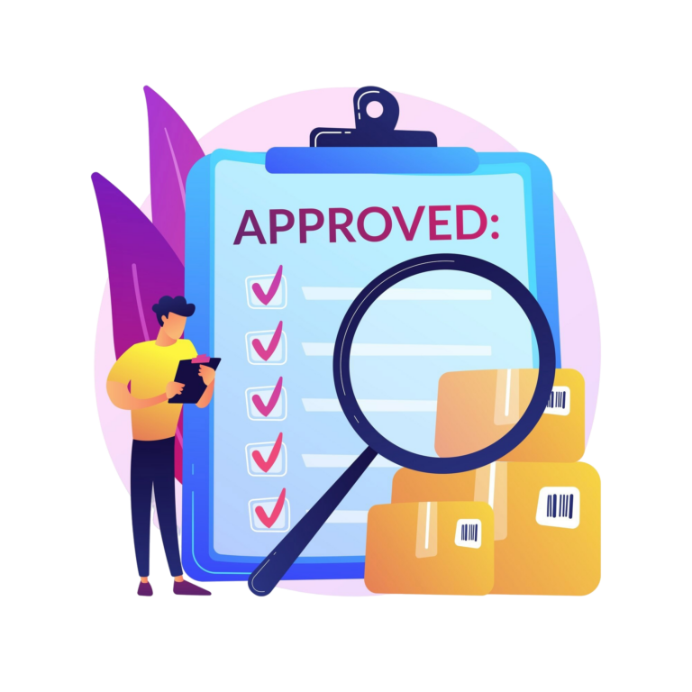 product quality control abstract concept illustration product safety standard customer feedback warranty certificate production line business success inspection